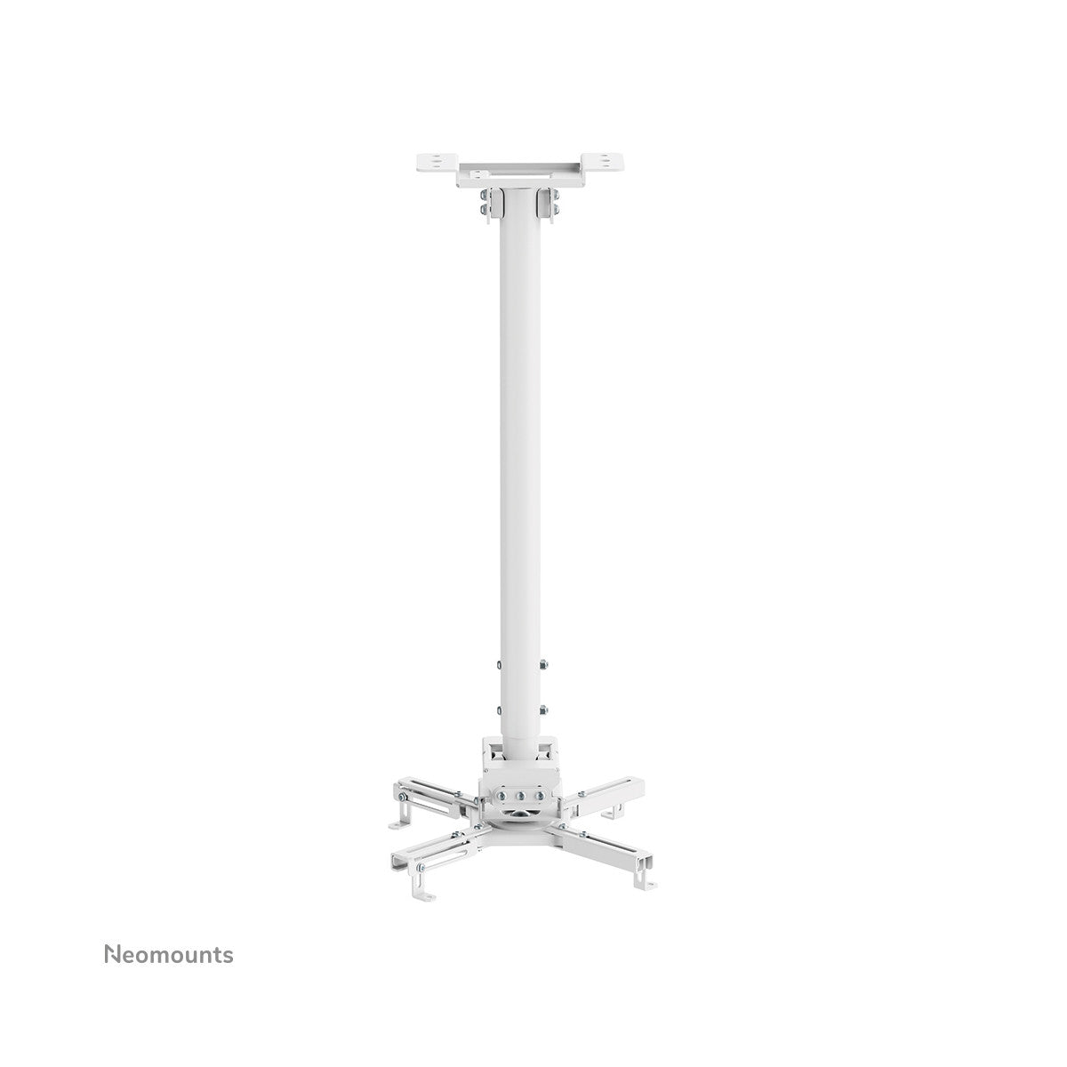 Neomounts CL25-550WH1 Supporto a soffitto beamer - alt. 74,5-114,5 cm - montaggio facile - mobilità completa