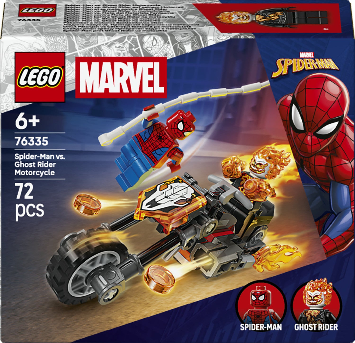 LEGO Marvel Spider-Man vs. Ghost Rider Motorcycle 76335 Bauset 72 Teile ab 6 Jahren