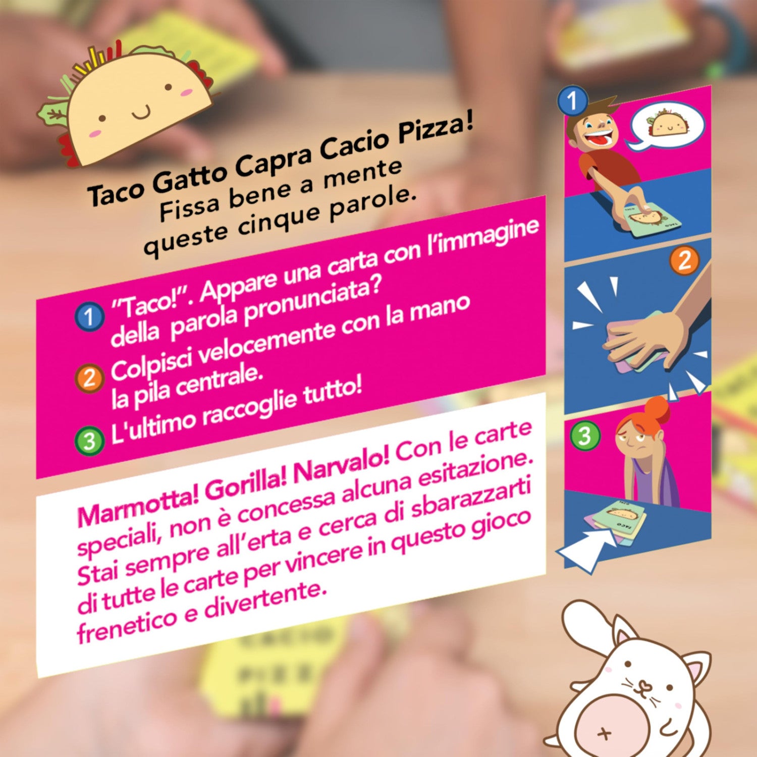 Ghenos Games Taco Gatto Capra Cacio Pizza