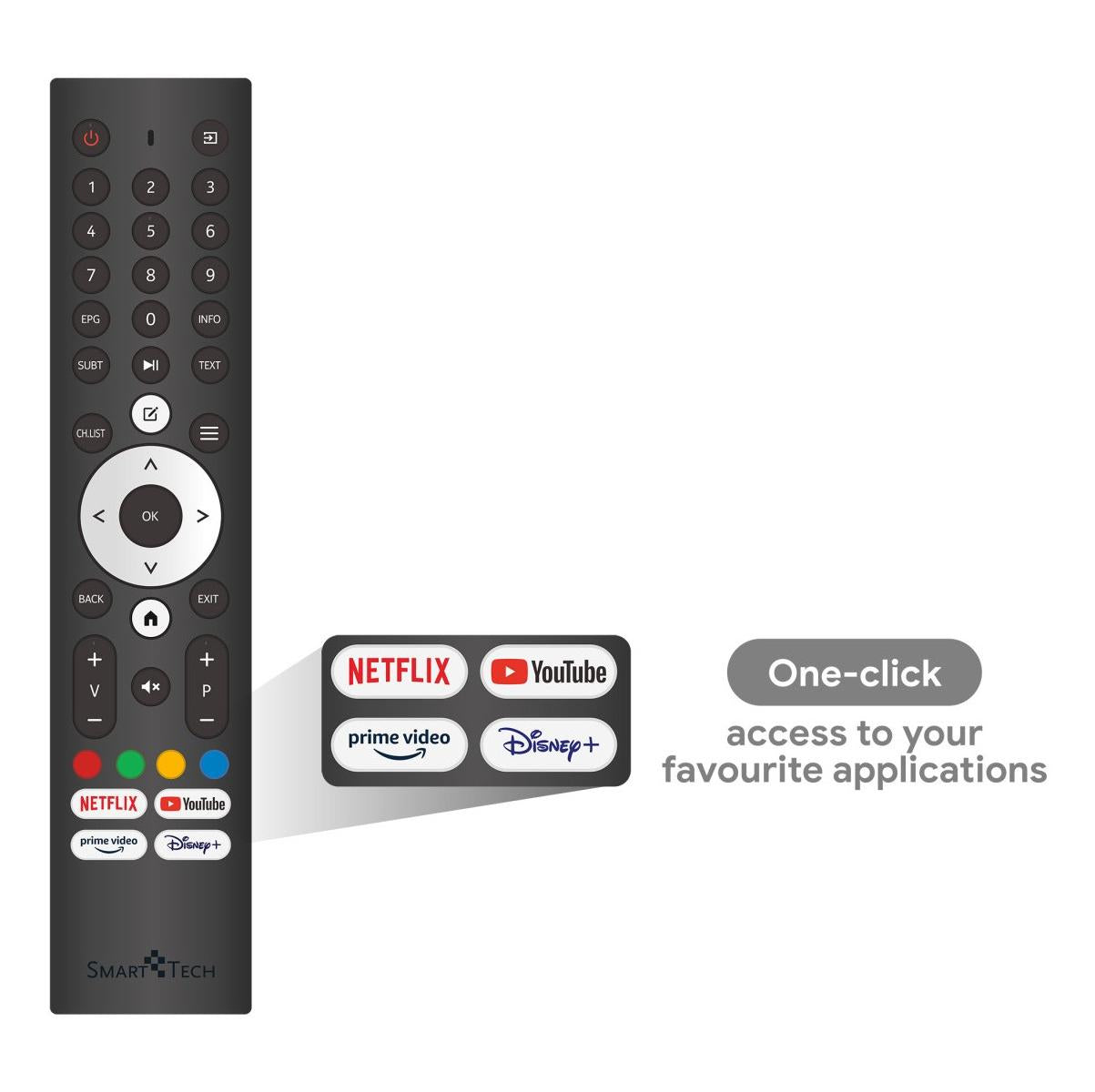 Smart Tech 43FV02V TV 109,2 cm (43pollici) 4K Ultra HD Smart TV Wi-Fi Grigio 230 cd/m²