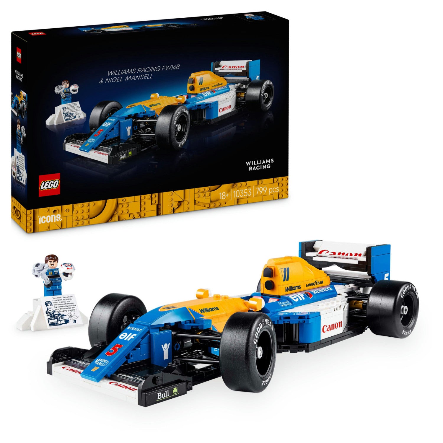 Lego Icons 10353 Williams Racing FW14B con Nigel Mansell