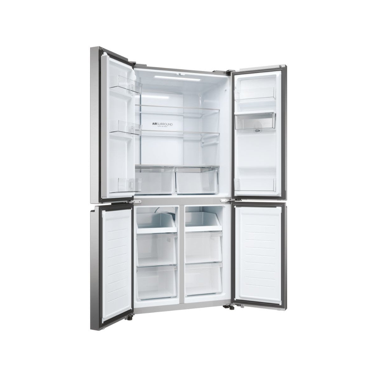 Haier Cube 83 Serie 3 HCR3818EWMM frigorifero side-by-side Libera installazione 463 L E Platino, Acciaio inox