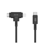 Targus HyperJuice cavo USB USB 2.0 1,5 m USB C USB C Lightning Nero