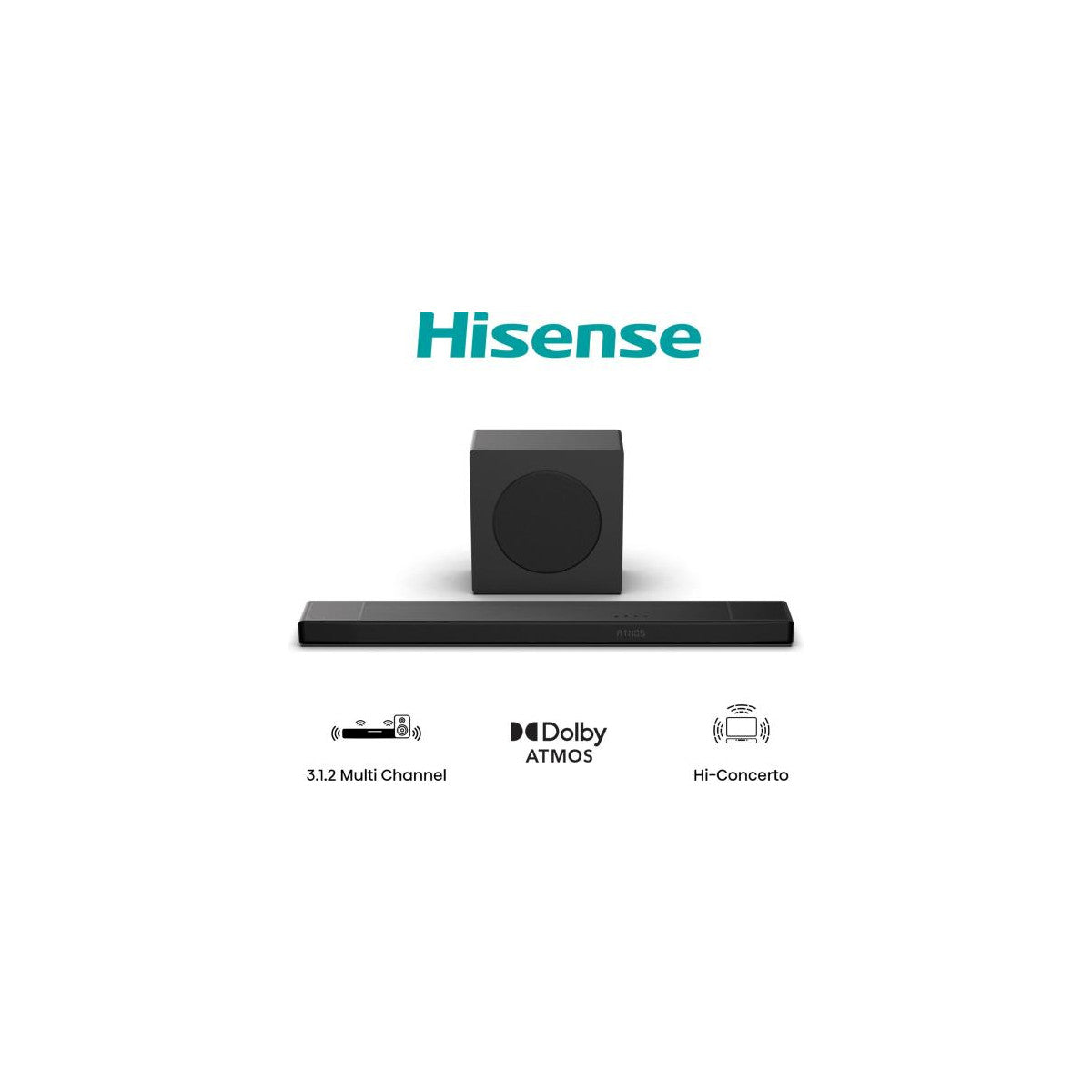 Hisense AX3120Q altoparlante soundbar Nero 3.1.2 canali 440 W