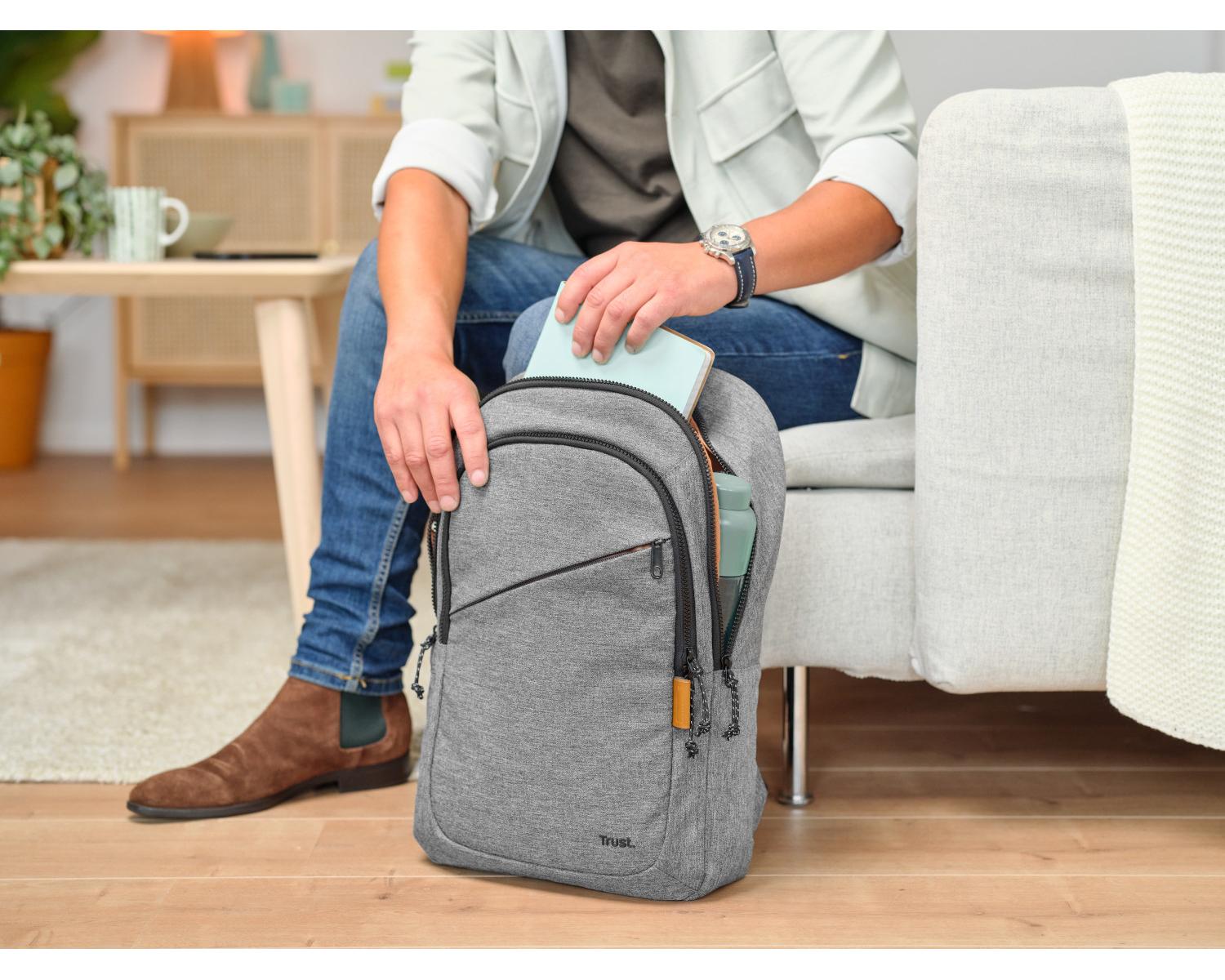 Trust 24981 Avana 40,6 cm 16" Zaino borsa per notebook Grigio