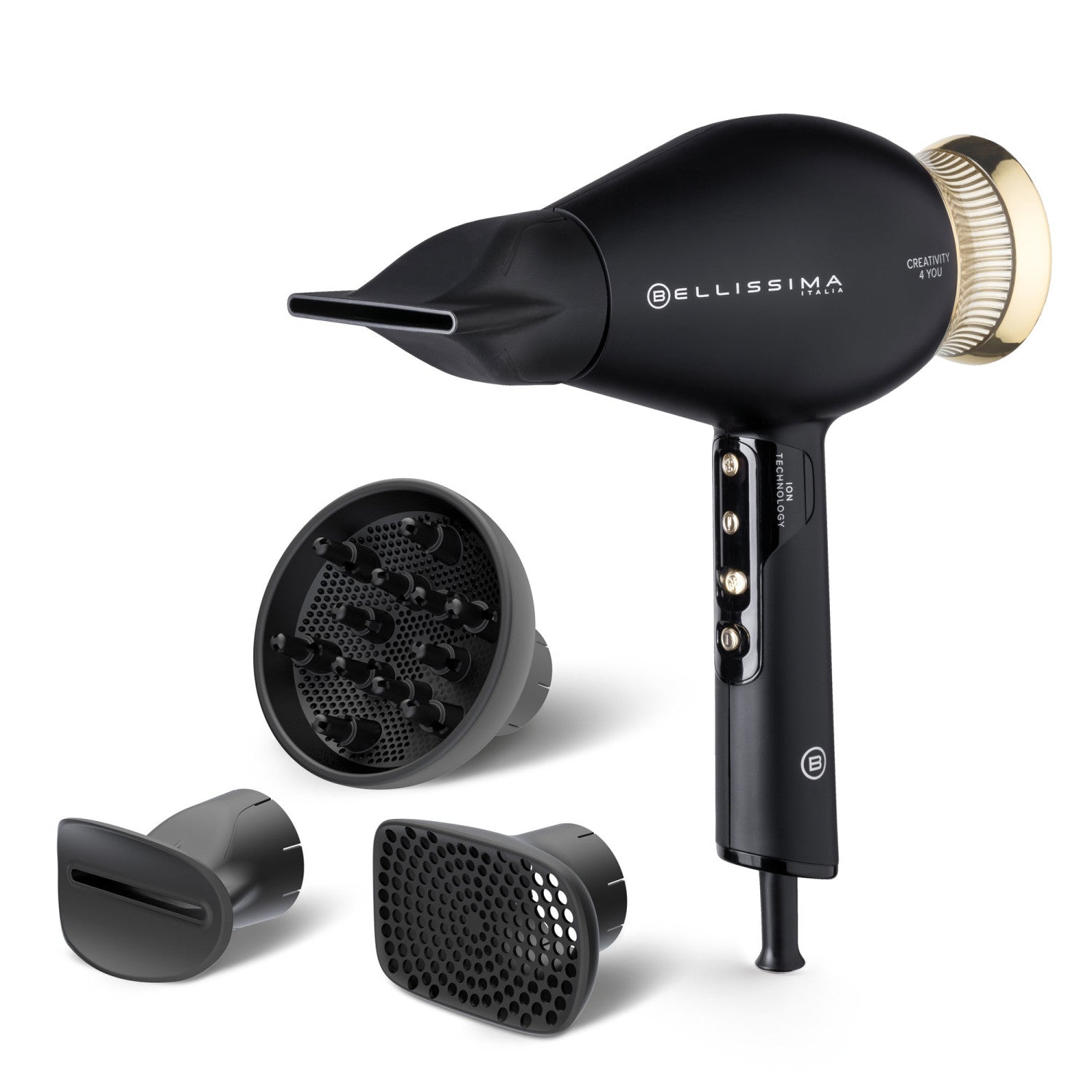 Imetec Creativity 4 You Asciugacapelli Professionale 1800 W Nero