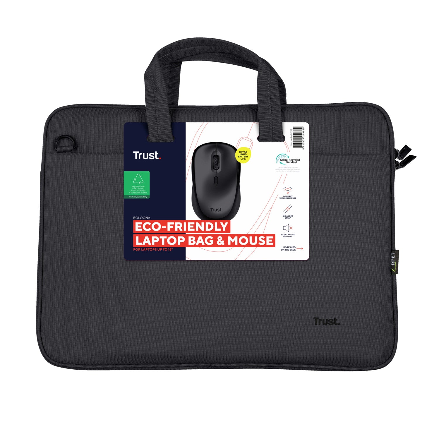 Trust Bologna Borsa per Notebook per Schermo da 16 Pollici Valigetta Ventiquattrore Nero