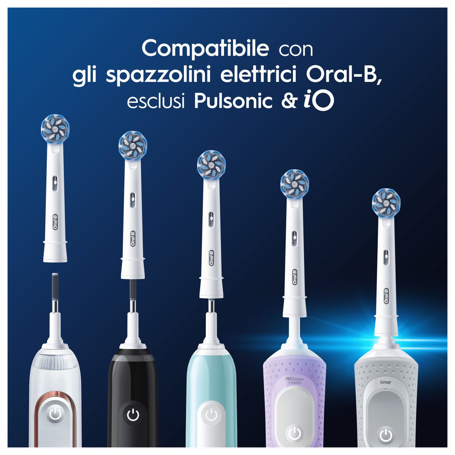Oral-B Testine Di Ricambio Pro Sensitive Clean 3 pz Bianco