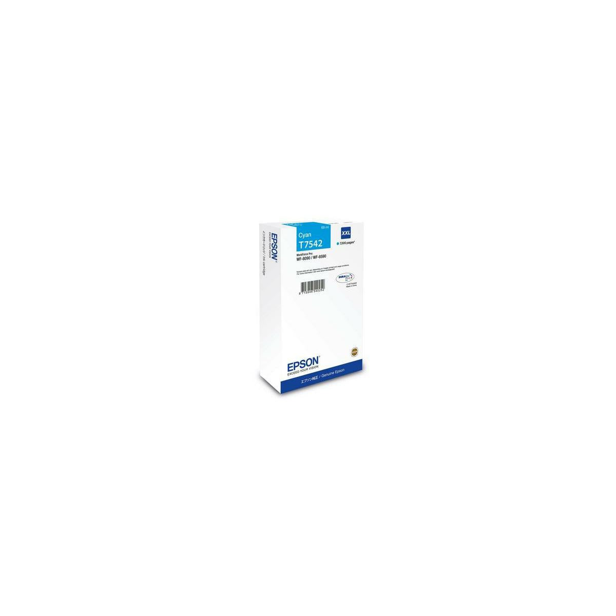 Epson T7542 cartuccia d'inchiostro 1 pz Originale Rendimento ultra elevato Ciano
