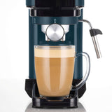 Ariete 1399 Macchina da caffè espresso Light Aquamarine, Per polvere e cialde ESE, 1300 W, Capacità 1,1L, 15 bar di pressione, Filtro 1, 2 tazze e cialda ESE, Cappuccino, Verde