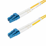 StarTech.com Cavo in fibra ottica duplex monomodale OS2 da LC a LC (UPC) da 2m, 9/125µm, 100G, Insensibile alla piegatura, Bassa perdita di inserzione, Cavo patch in fibra LSZH