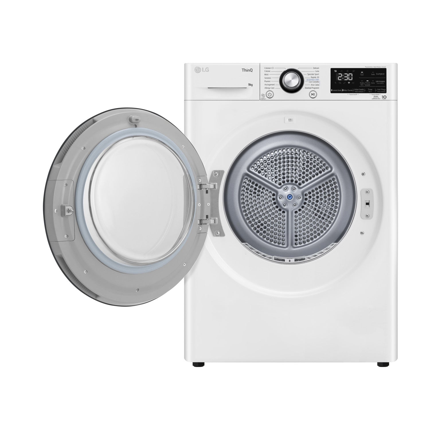 LG RH90V9AVBN Asciugatrice 9kg DUAL Inverter Classe A Condensatore Autopulente Bianco