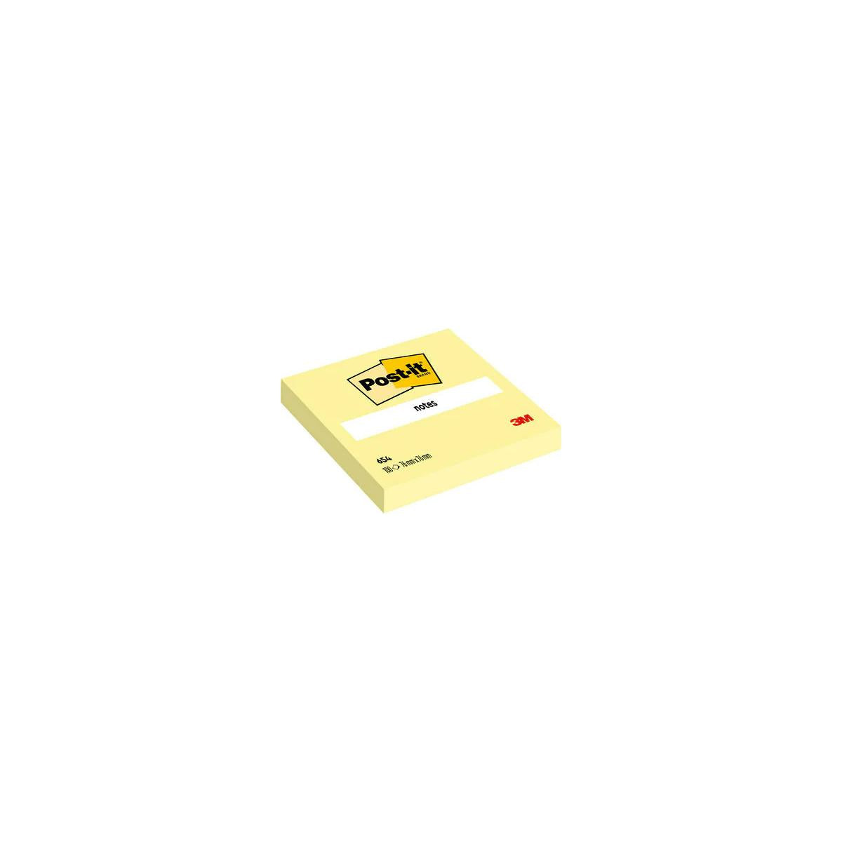 Post-It 654-CY pouch autoadesiva Quadrato Giallo 100 fogli Autoadesivo