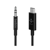 Belkin RockStar 3.5mm Audio Cable with USB-C Connector cavo audio USB C Nero