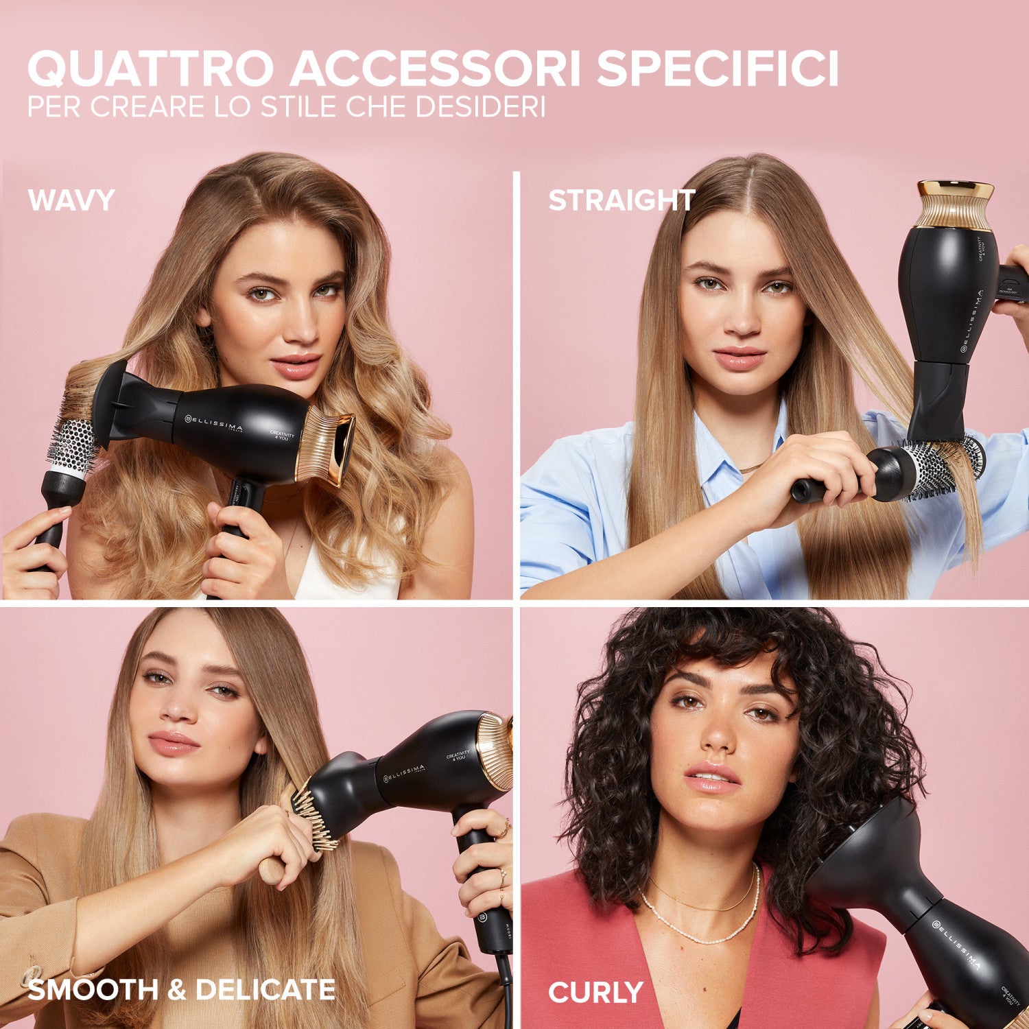 Imetec Creativity 4 You Asciugacapelli Professionale 1800 W Nero