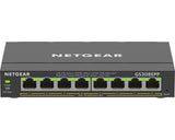 NETGEAR 8-Port Gigabit Ethernet High-Power PoE Plus Switch (GS308EPP) Gestito L2/L3 Gigabit Ethernet (10/100/1000) Supporto Power over Ethernet (PoE) Nero