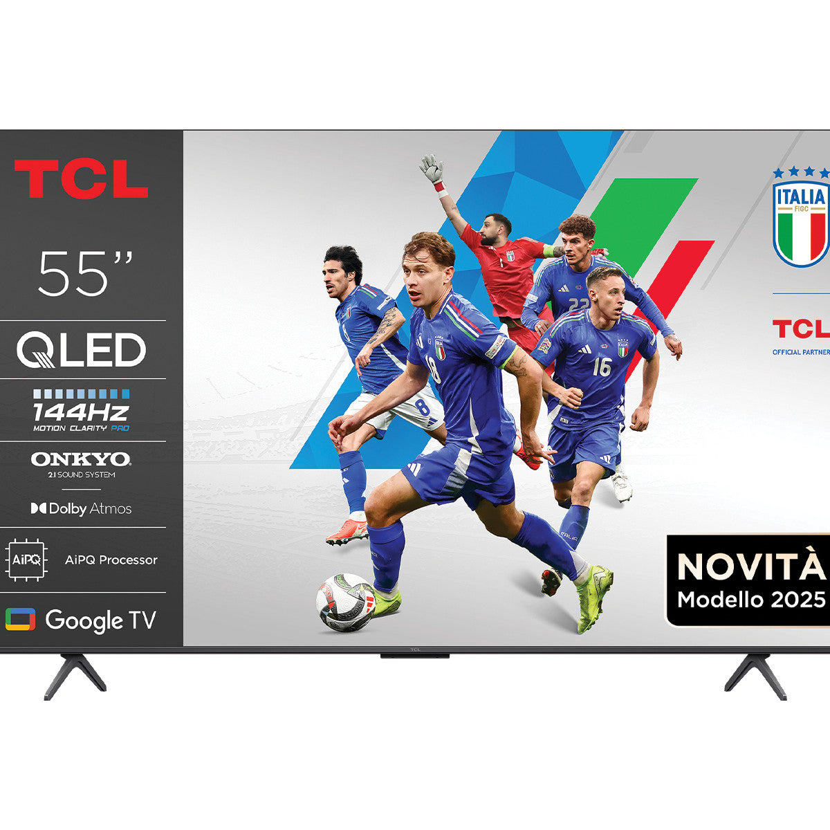 TCL P89K Serie Smart TV QLED 4K 55" 55P89K, 144Hz, audio Onkyo 2.1, Dolby Vision Atmos, Google TV