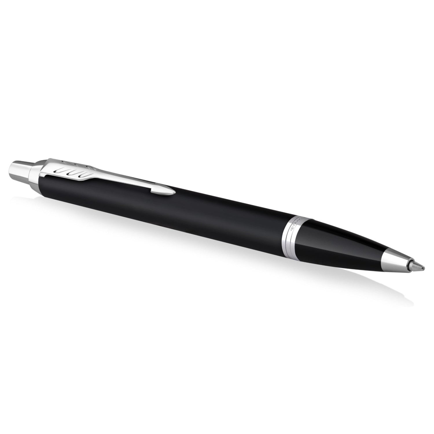 Parker IM Legacy of Flight Penna a sfera nera opaca cromata punta media inchiostro blu confezione regalo