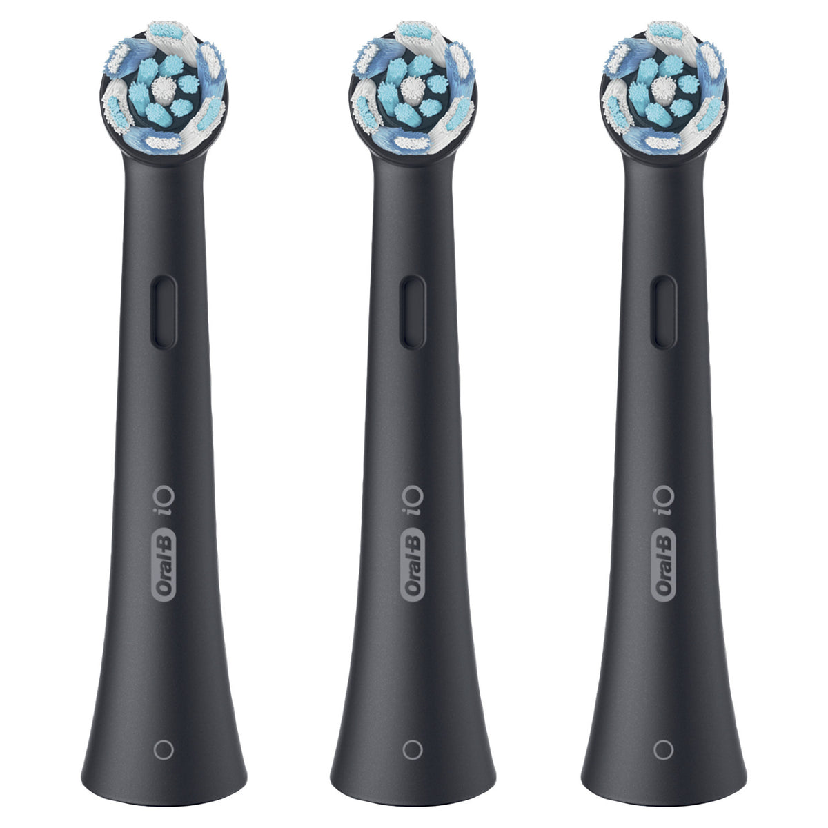 Oral-B Testine di Ricambio iO Series Ultimate Clean Black, testine rotonde di ricambio originali, con setole CrissCross per pulizia e rimozione della placca avanzate e in profondità, 3