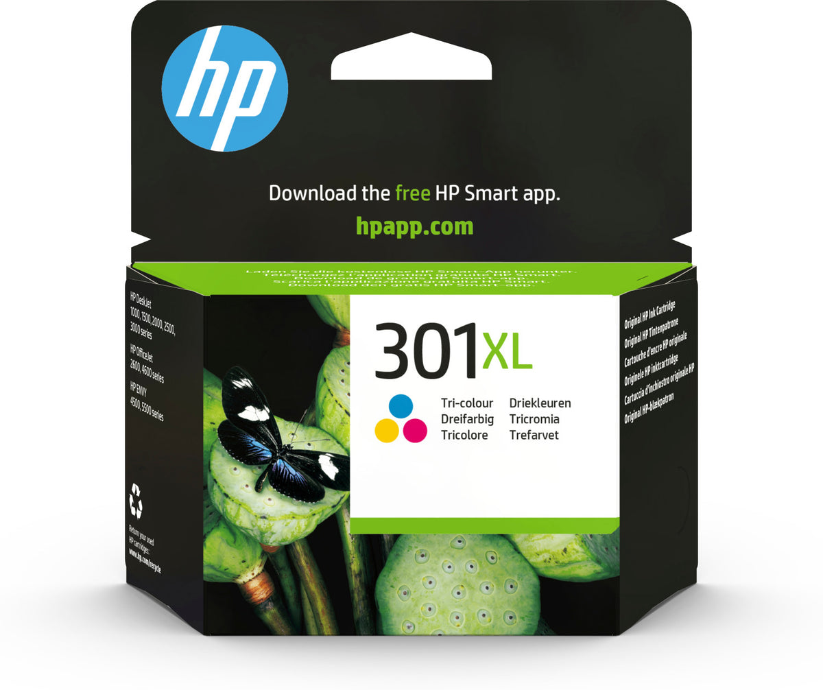 HP 301XL HPCH564EE High Yield Tri Color Original Ink Cartridge Cartuccia d'Inchiostro 1 pz Resa Elevata XL Ciano Magenta Giallo