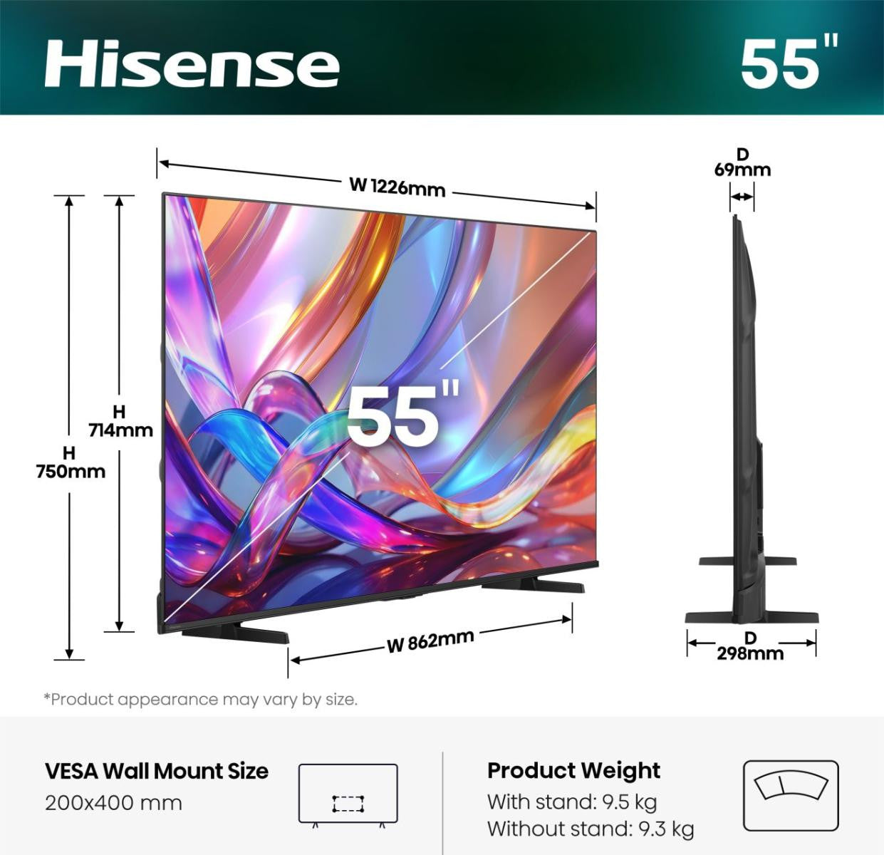 Hisense 55Q7S 139,7 cm (55") 4K Ultra HD Smart TV Wi-Fi Nero