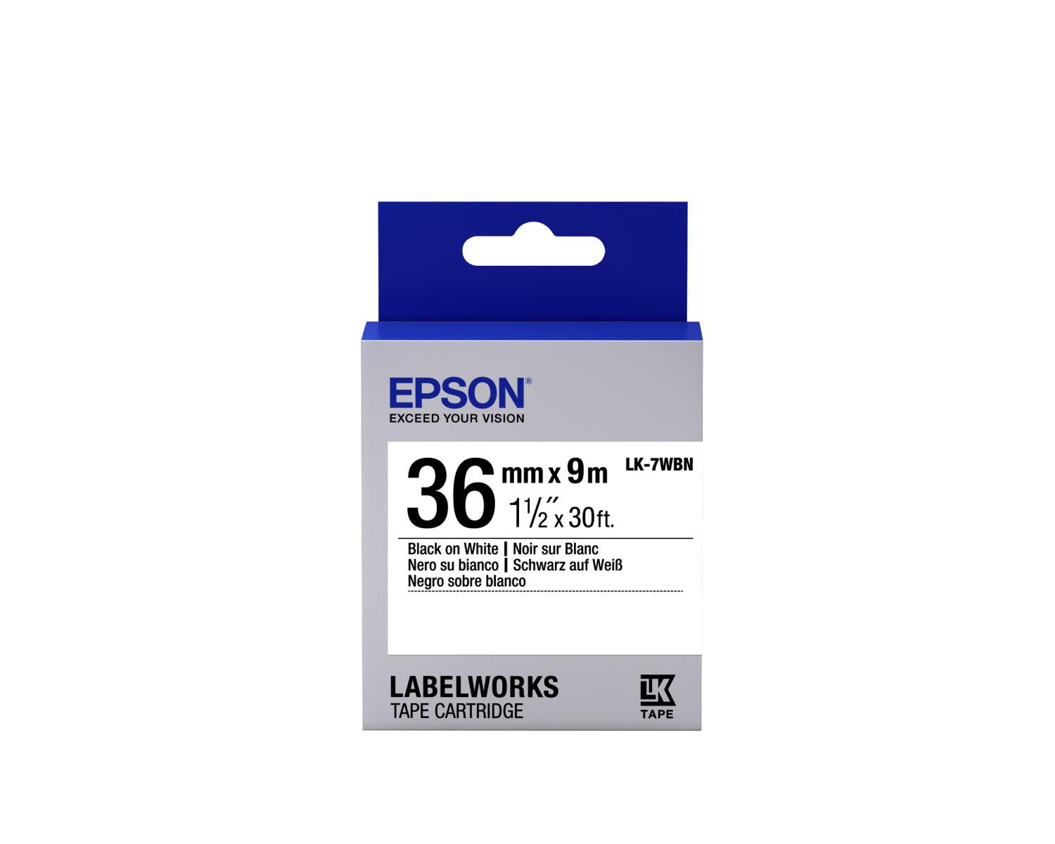 Epson LK-7WBN nastro per etichettatrice Nero su bianco