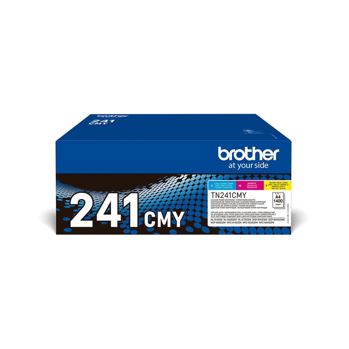 Brother TN-241CMY cartuccia toner 3 pz Originale Ciano, Magenta, Giallo