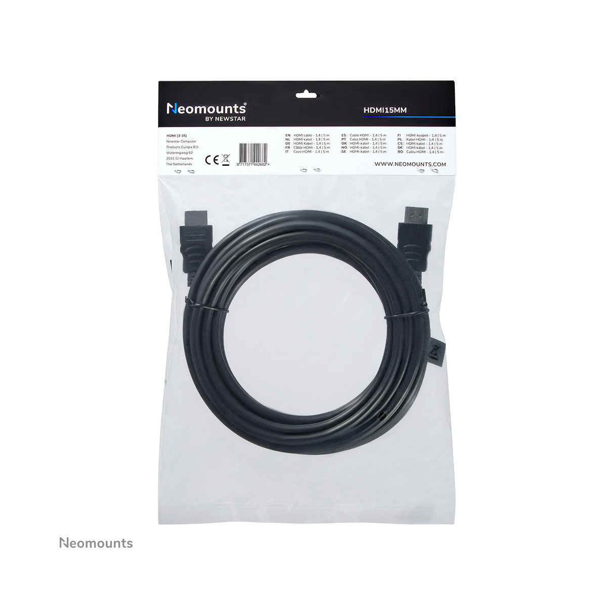Neomounts HDMI15MM Cavo HDMI - 5 metri