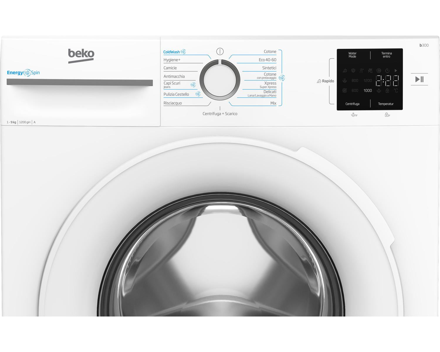 Beko b300 BMWU3921W Lavatrice EnergySpin 9kg Classe A 1200giri