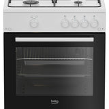 Beko Cucina Forno a Gas,coperchio in metallo, ventilazione tangenziale, Classe A, Bianco