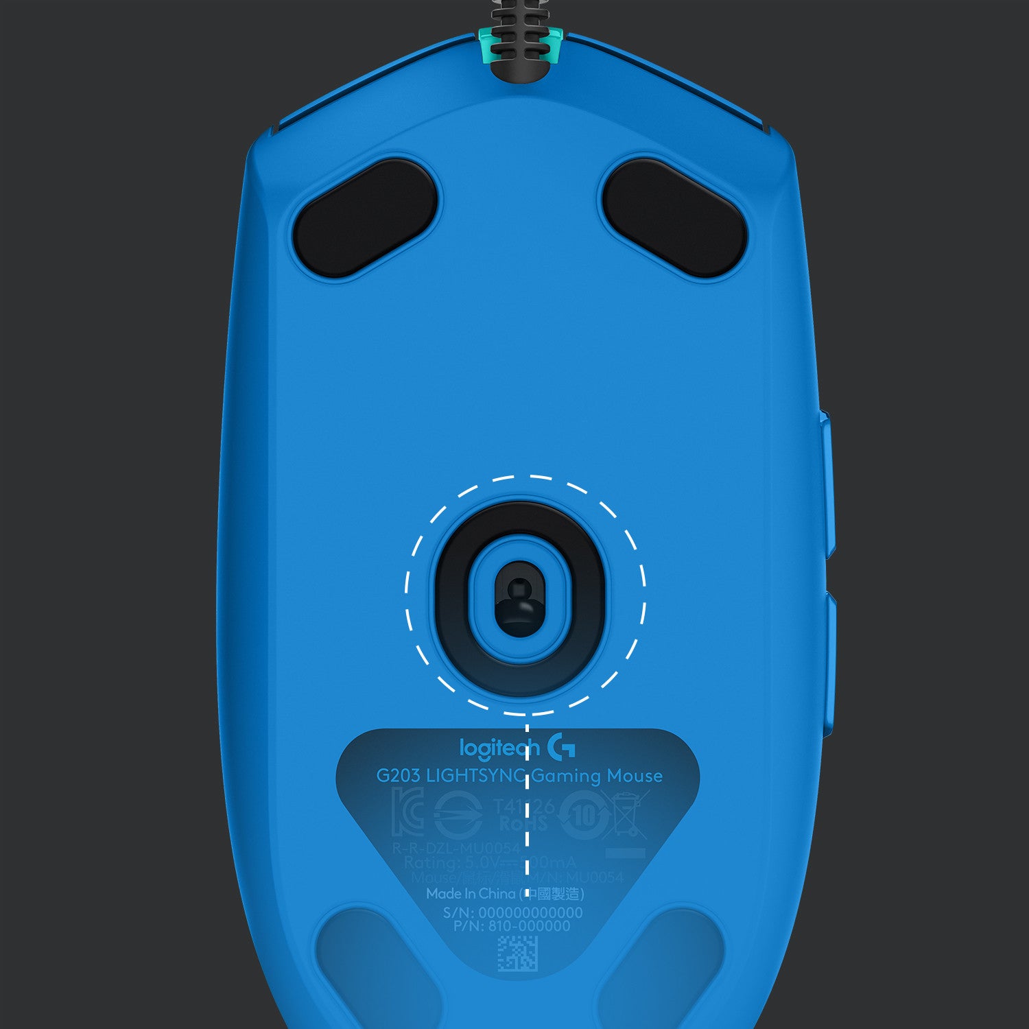 Logitech G G203 Lightsync mouse USB tipo A 8000 DPI