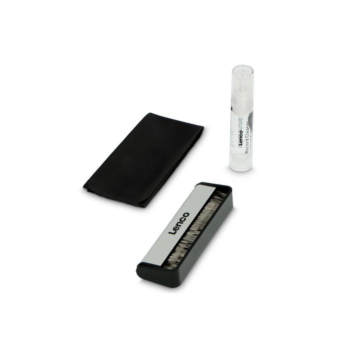 Lenco TTA 3IN1 accessorio per piattaforma audio Spazzola da pulizia Spazzola per dischi in fibra di carbonio Liquido e panno per la pulizia dei vinili