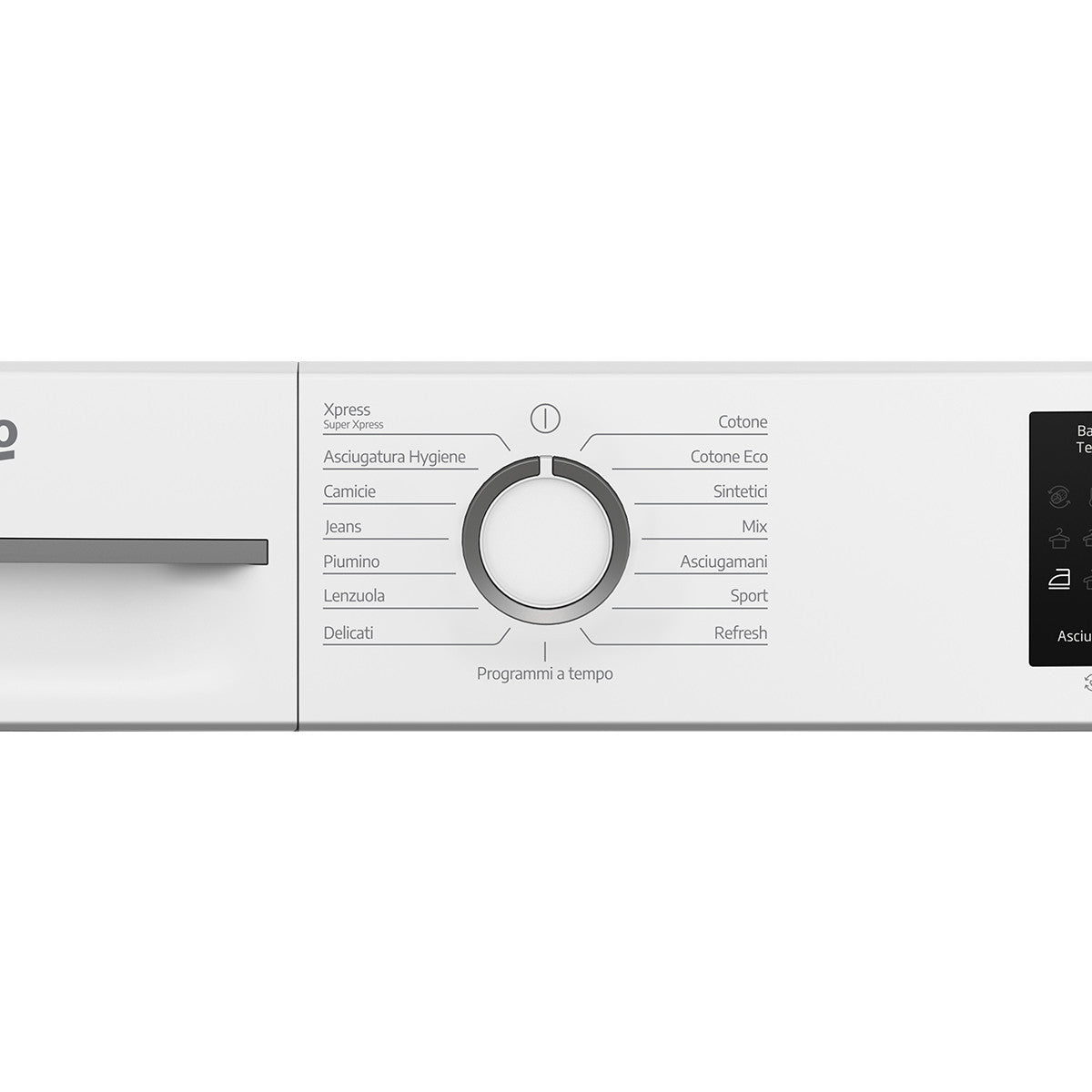 Beko BMT103EW 10kg, classe D, linea estetica NX, display touch, colore bianco, oblò bianco