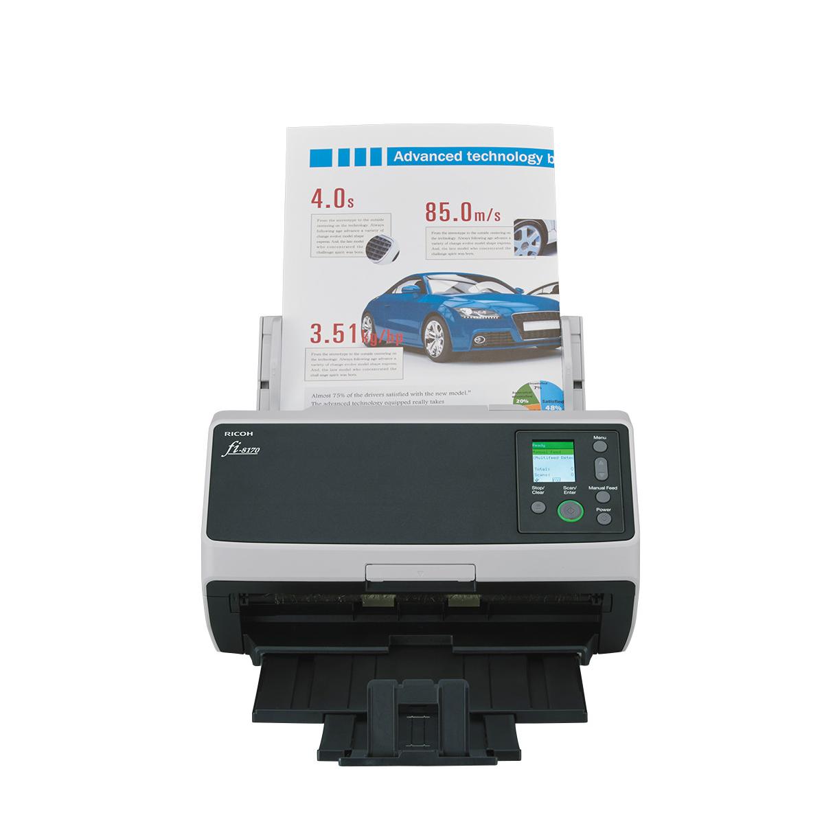 Ricoh PA03810 B051 fi 8170 ADF Scanner ad Alimentazione Manuale 600x600 DPI A4 Nero Grigio