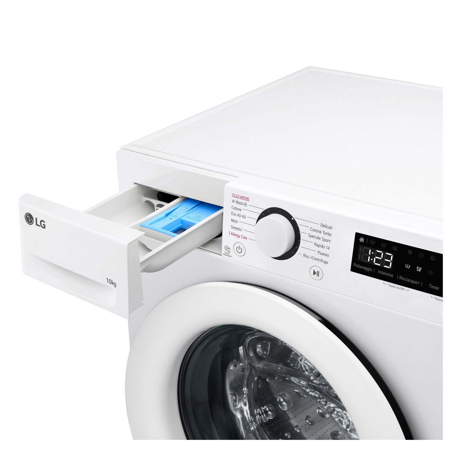 LG F4R3010NSWW Lavatrice 10kg AI DD Classe A 1400 giri Lavaggio a Vapore Bianco