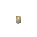 Pre Qu' Italia Candela LED Effetto Fiamma con Timer in Vetro Iridescente D. 7,5x10 cm