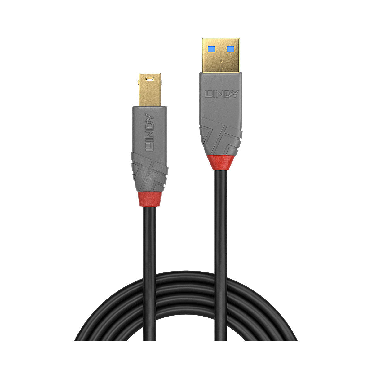 Lindy 36740 cavo USB USB 3.2 Gen 1 (3.1 Gen 1) 0,5 m USB A USB B Nero