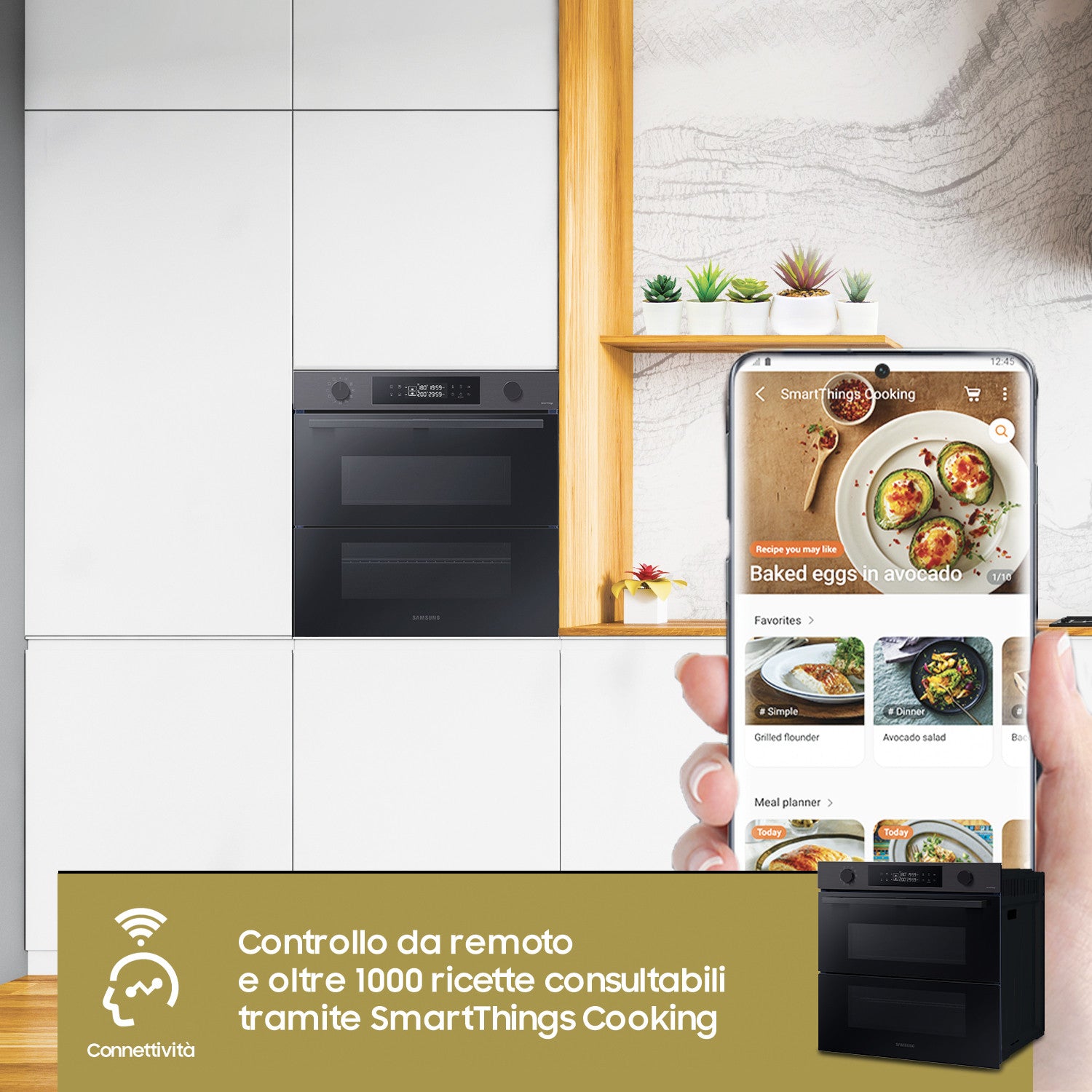 Samsung NV7B4540VBB Forno ad Incasso Dualck Flex Vapore 76 L Classe A Nero