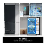 LG GBBSJ20DEP Frigorifero combinato Fit Max 60 cm Classe D, 375 L AI Inverter, Wi-Fi, Door Cooling, Total No Frost Matte Black