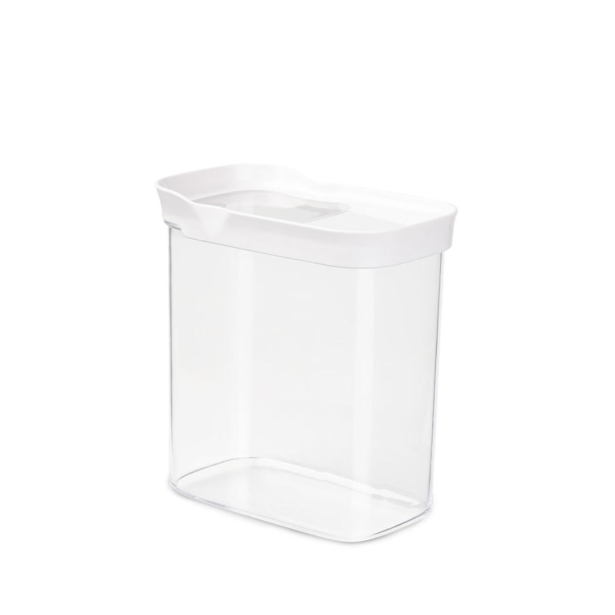 EMSA Optima N1142100 Barattolo Rettangolare Contenitore 1,6 L Trasparente Bianco 1 pz