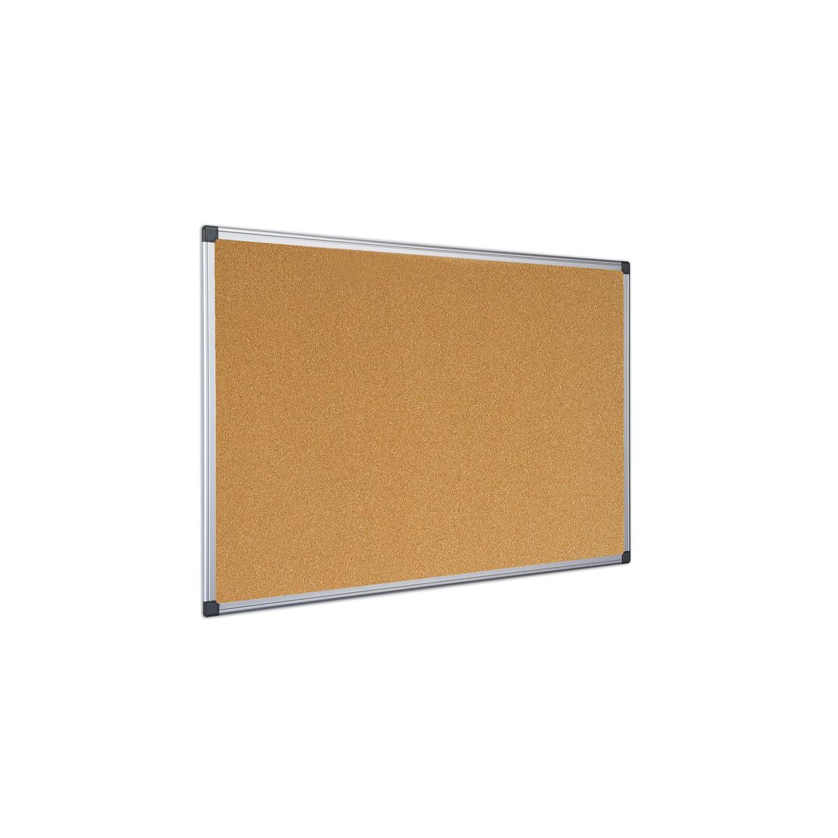 Bi-Office Maya Cork Board Bacheca fissa Alluminio, Nero, Legno Sughero