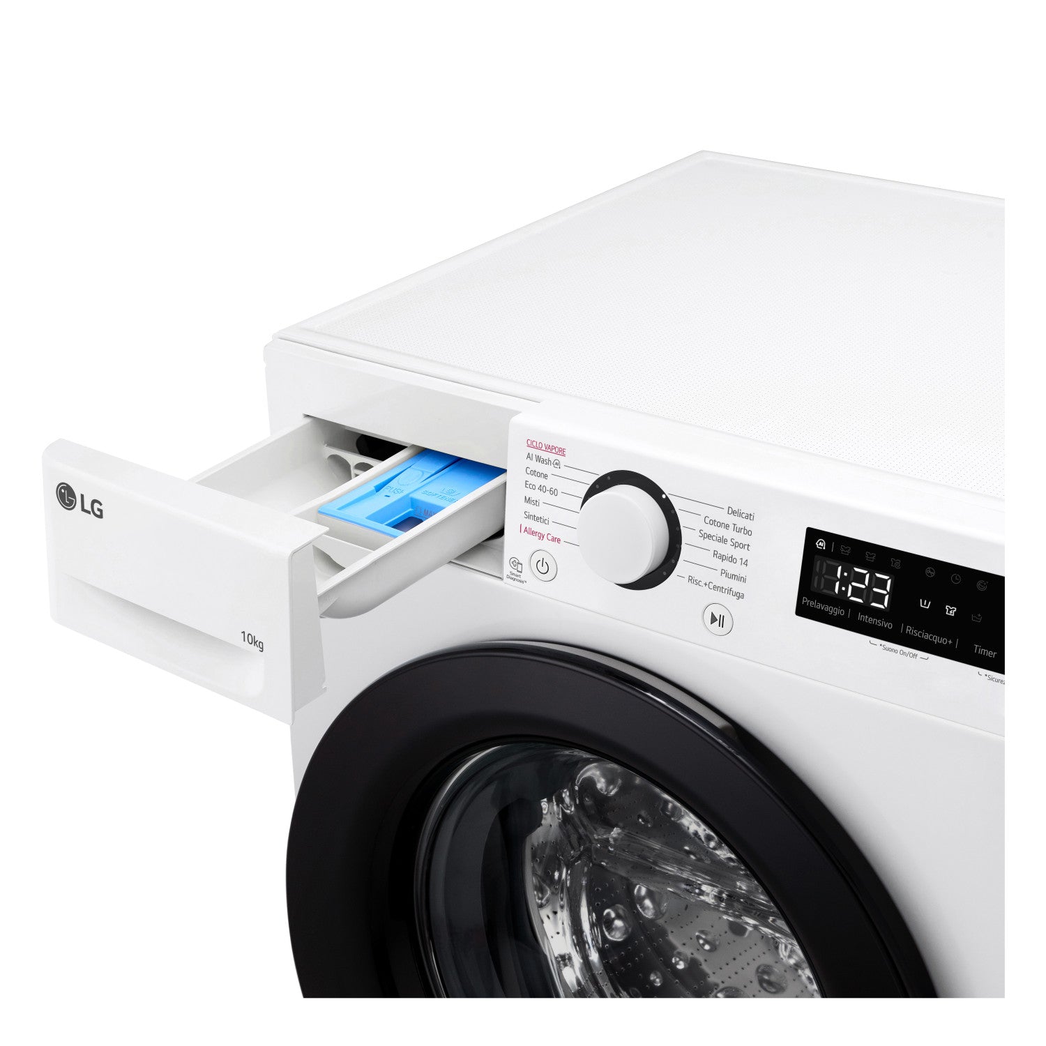 LG F4R3010NSWB Lavatrice 10kg AI DD, Classe A-10 , 1400 giri, Lavaggio a vapore
