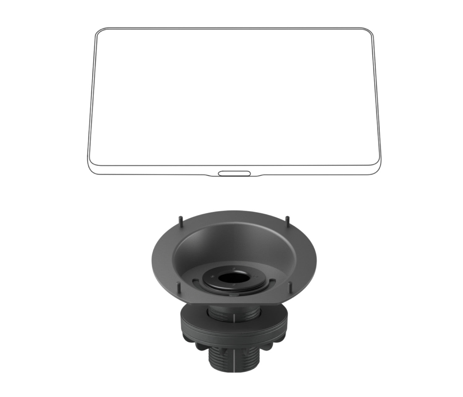 Logitech Tap Riser Mount Supporto per alzata Grafite