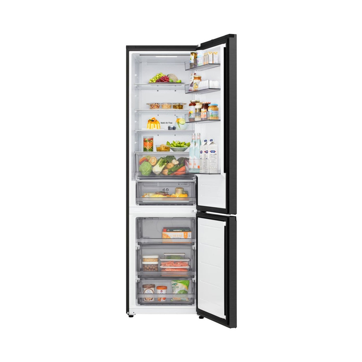 LG GBBSJ20DEP Frigorifero combinato Fit Max 60 cm Classe D, 375 L AI Inverter, Wi-Fi, Door Cooling, Total No Frost Matte Black