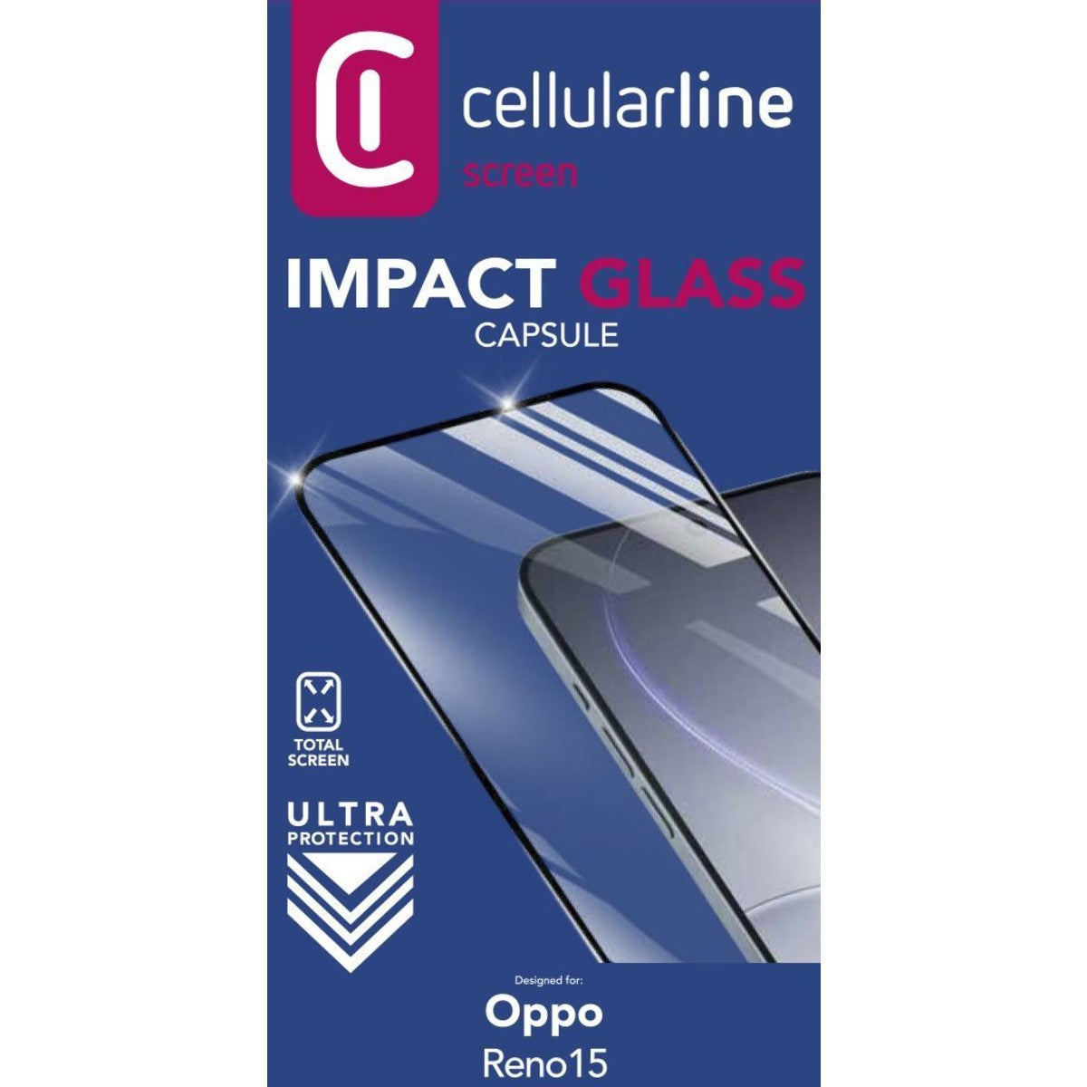 Cellularline Impact Glass Capsule Pellicola proteggischermo trasparente OPPO 1 pz