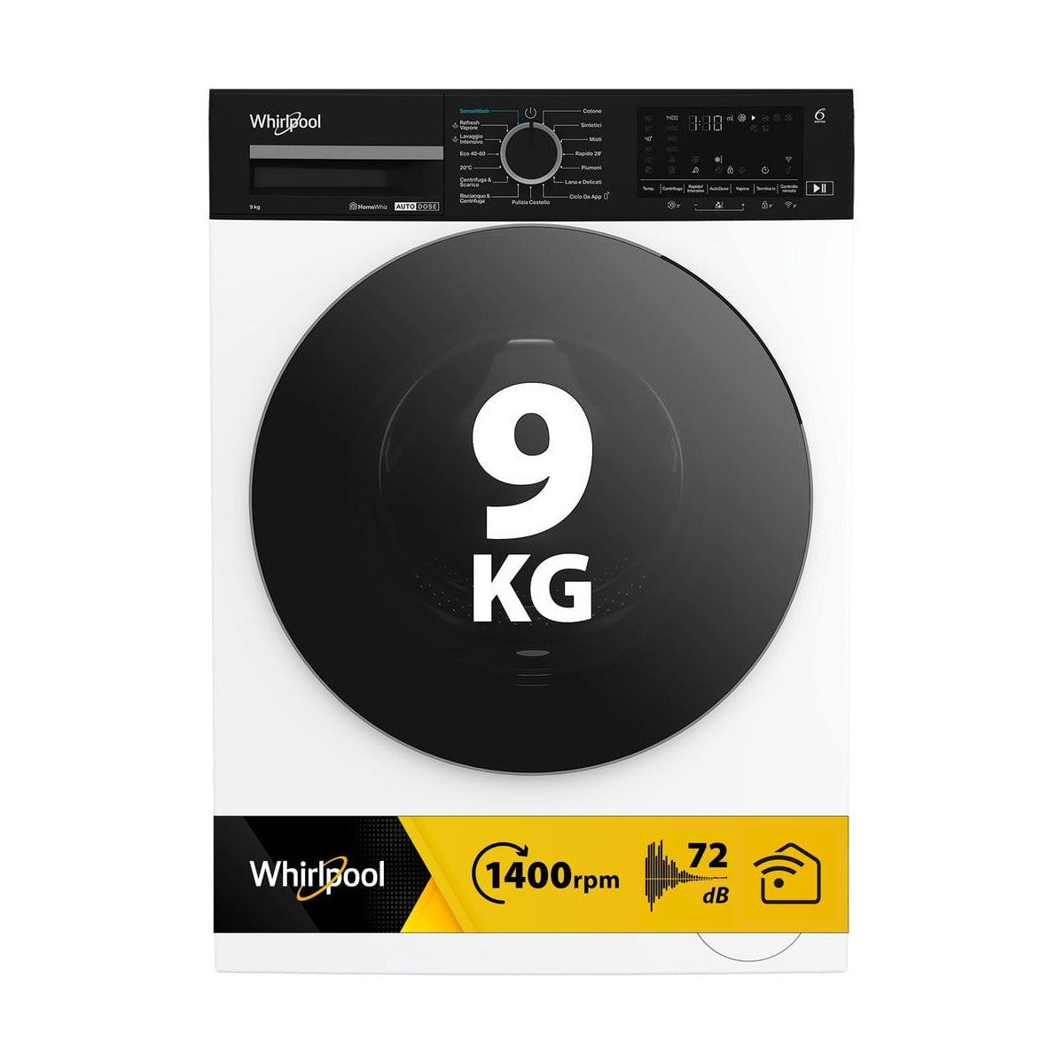 Whirlpool Lavatrice smart connessa con WiFi 9 kg - WPM 99W ADS IT