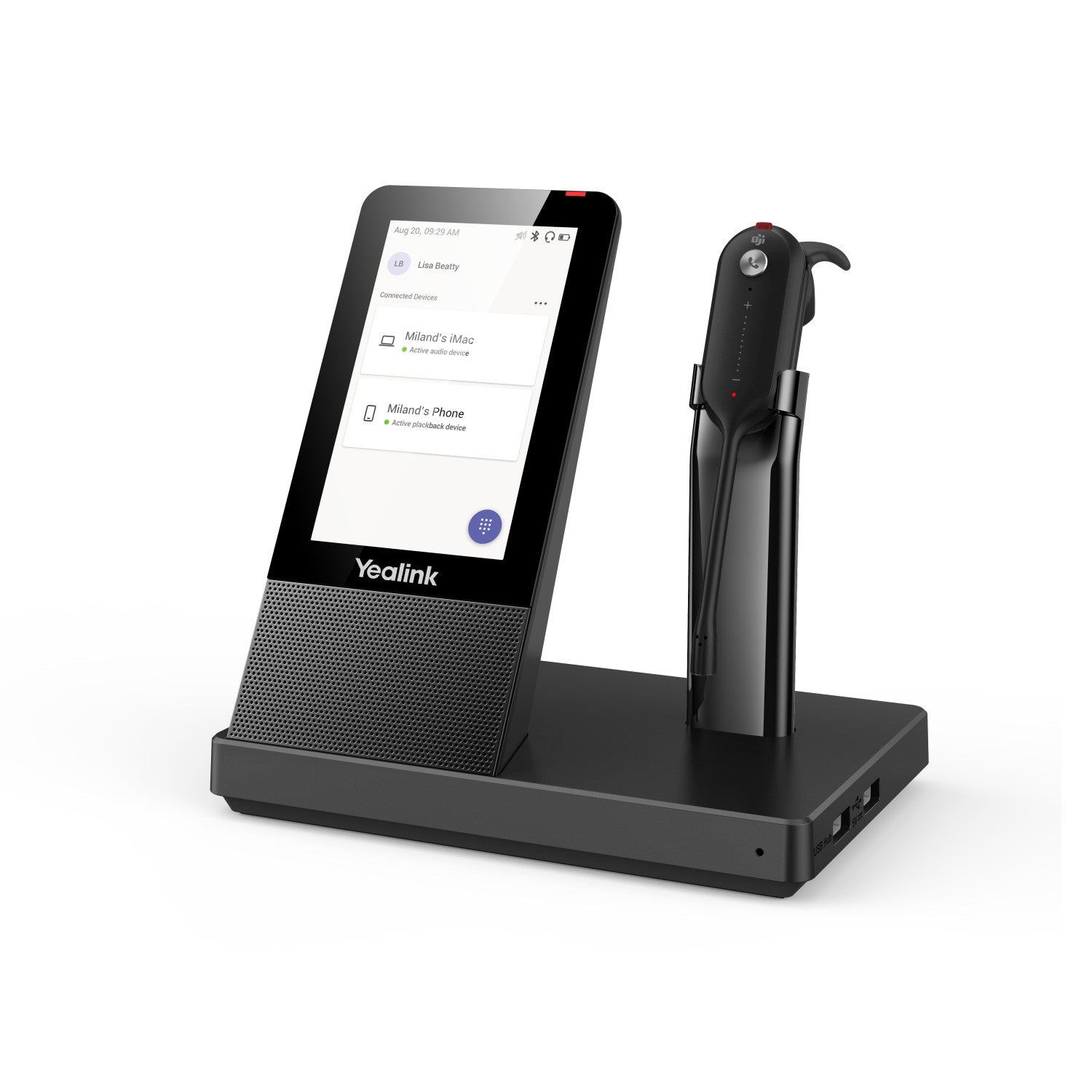 Yealink WH67 Teams Auricolare Wireless Headset per Videoconferenze Nero
