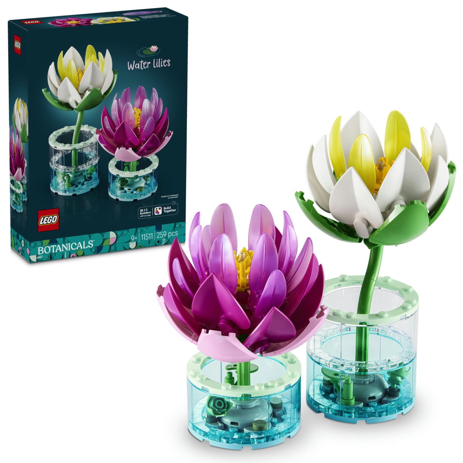 LEGO Botanicals 11511 Ninfee, Piante Artificiali Con Fiori Finti in 2 Vasi, Decorazione Camera da Letto, Regalo Bambini 9