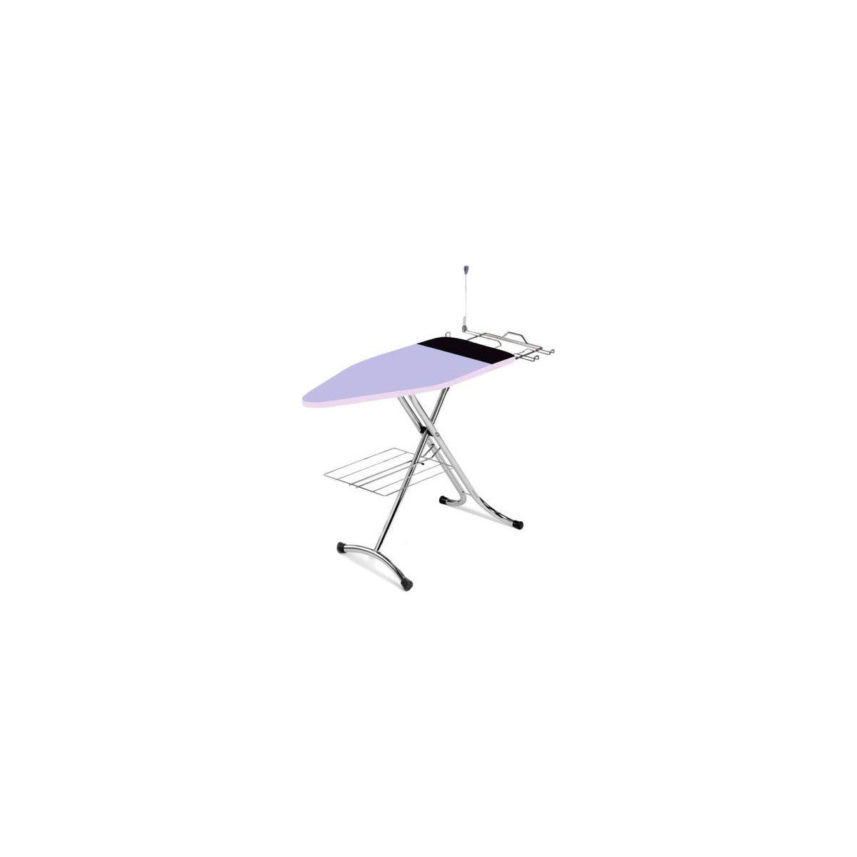 Top House Asse Da Stiro Luxor 2 123x48 Cm Altezza Regolabile 54-94 Cm Acciaio Cromato