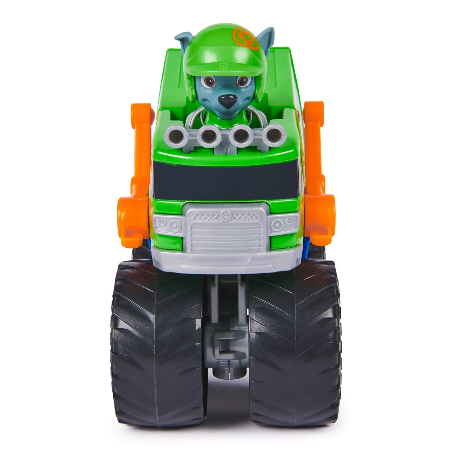 PAW Patrol Rescue Wheels, camion per la raccolta differenziata di Rocky, veicolo giocattolo con lanciamissili e action figure collezionabile, giocattoli per bambini e bambine da 3 anni in su